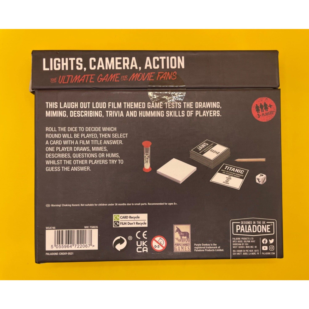 🎬Lights Camera Action Game For Movie Fans 3+ PlayersAges 8 & Up - Picture 3 of 6